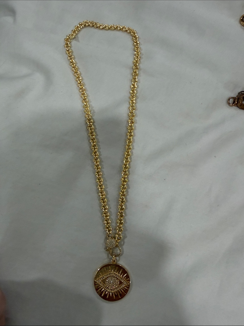 Gold Evil Eye Pendant Necklace - Women's Jewelry